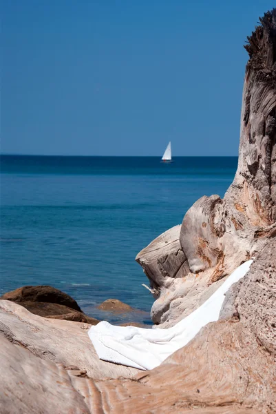 Όμορφη παραλία στη χερσόνησο της Χαλκιδικής, Ελλάδα — Φωτογραφία Αρχείου