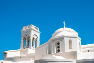 Gruuthuse Müzesi mavi gökyüzüne mykonos island, Yunanistan