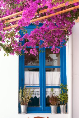 geleneksel Yunan windos sifnos Island, Yunanistan