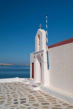 Gruuthuse Müzesi mavi gökyüzüne mykonos island, Yunanistan