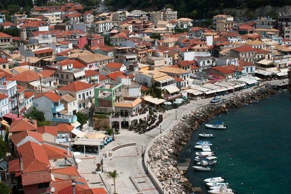 Parga town and port in Greece. Ionian sea — Stock Photo, Image