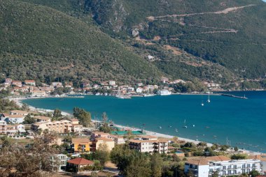 Traditional village Basiliki on Lefkas island, Greece