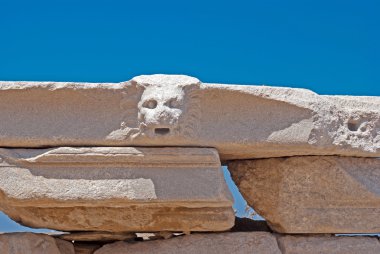 İyon sütunu sermaye, delos Adası, gre mimari detay