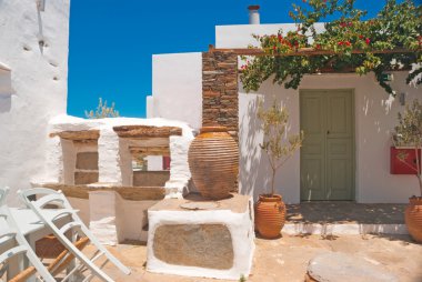 geleneksel Yunan evde sifnos Island, Yunanistan