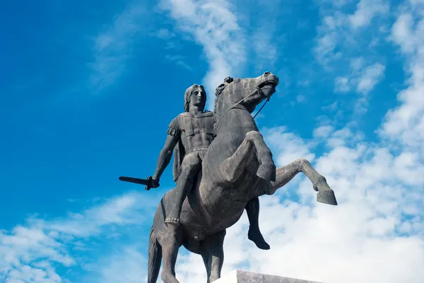 Statua di Alessandro Magno a Salonicco città in Grecia — Foto Stock