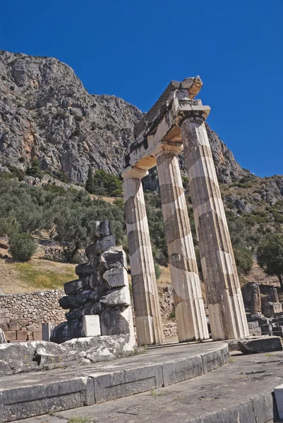 Pronie Athénin chrám v delphi oracle archeologická lokalita v — Stock fotografie