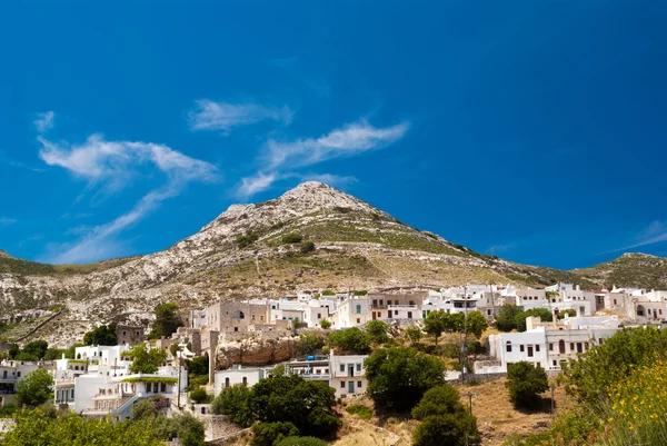 Vista panoramica del villaggio tradizionale sull'isola di Naxos, Grecia — Foto Stock