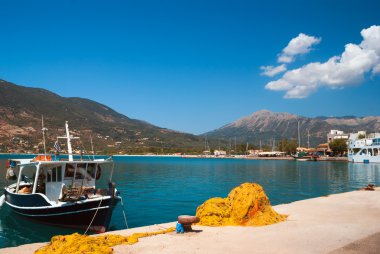 Traditional village Basiliki on Lefkas island, Greece