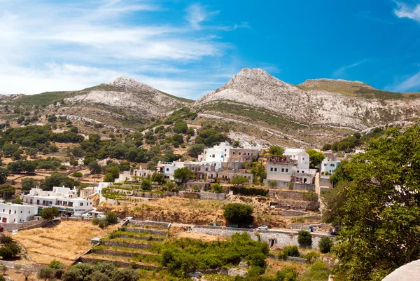Vista panoramica del villaggio tradizionale sull'isola di Naxos, Grecia — Foto Stock