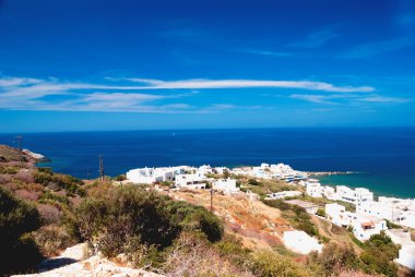 geleneksel köy naxos island, Yunanistan'ın panoramik manzarasını