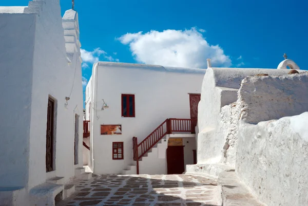 Antiga casa grega tradicional na ilha de mykonos, Grécia — Fotografia de Stock