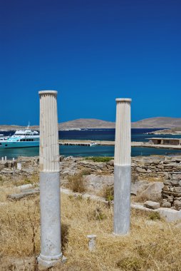 İyon sütunu sermaye, delos Adası, gre mimari detay