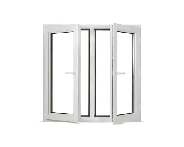 Beyaz zemin üzerine PVC windows — Stok fotoğraf