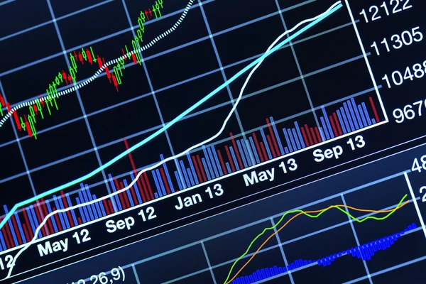 Gráfico bursátil — Foto de Stock