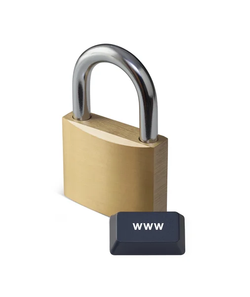 Internet security with clipping path — Stock Photo, Image