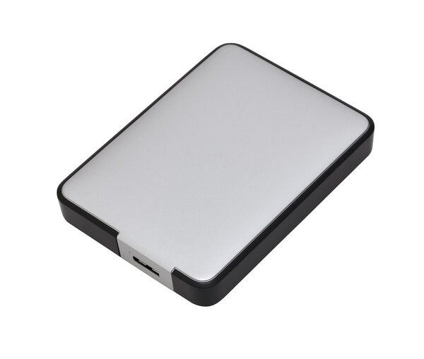 Isolated photograph of Usb 3 external hard drive