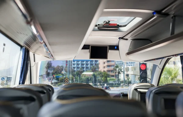 Empty bus interior — Stock Photo, Image