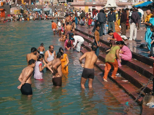 Haridwar Uttarakhand November 2008 Har Pauri Famous Ghat Banks Ganges — Stock Photo, Image
