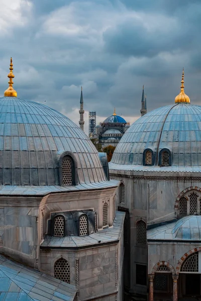 Domes Details Building Window Upstairs Hagia Sophia Blue Mosque Sultan — Stock Photo, Image