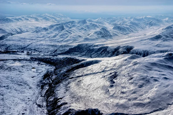 Vista aérea del gran desierto de Alaska, Parque Nacional Denali, Alaska . —  Fotos de Stock