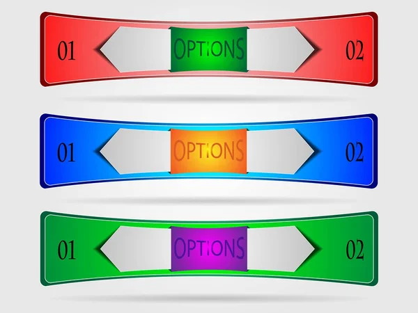 カラフルな技術的なバナーの設定 — ストックベクタ