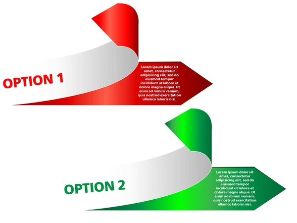 Optionen Infografik Vorlage — Stockvektor