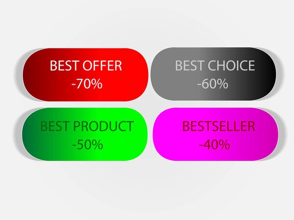 Vector Discount Stickers