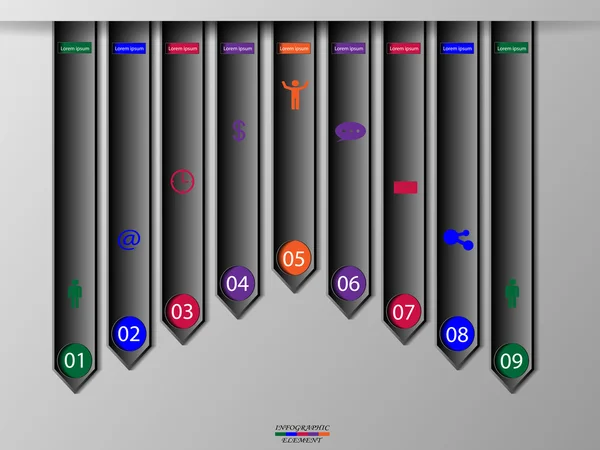 Elementos infográficos de papel — Archivo Imágenes Vectoriales