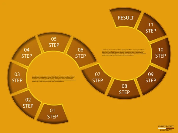 Infografika kruh kroky — Stockový vektor