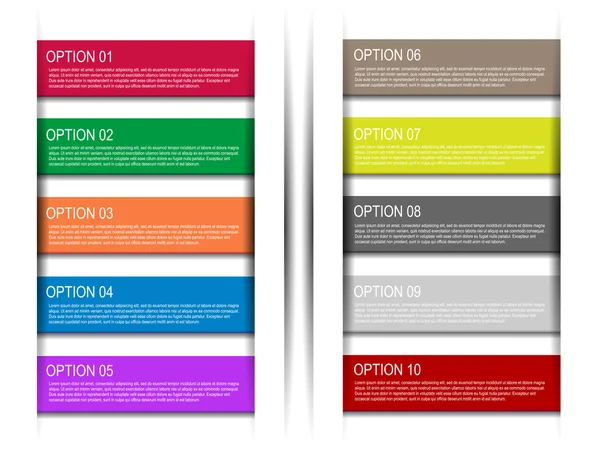 Conjunto de adesivos de opção colorida — Vetor de Stock