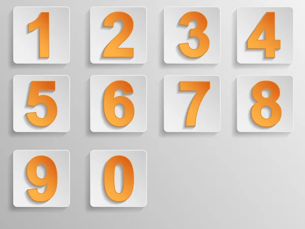 Conjunto de números estilo moderno — Archivo Imágenes Vectoriales