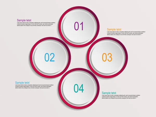 Abstracte 3d cirkels infographics — Stockvector