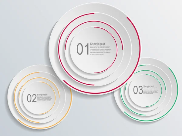 Infographics papier cirkels — Stockvector