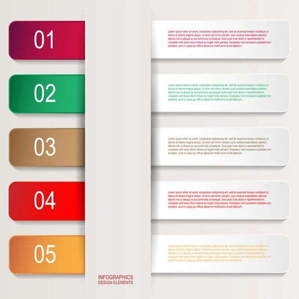 Papier infographic elementen — Stockvector