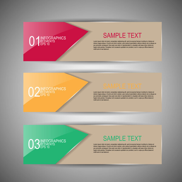Set of bookmarks, stickers, labels, tags