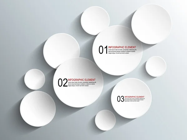 Cercles de papier avec ombres portées — Image vectorielle