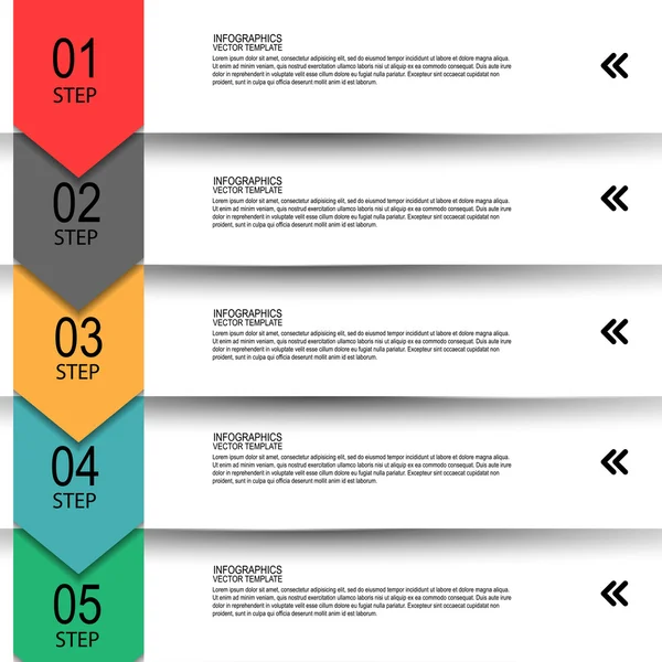 Infográfico de papel abstrato — Vetor de Stock