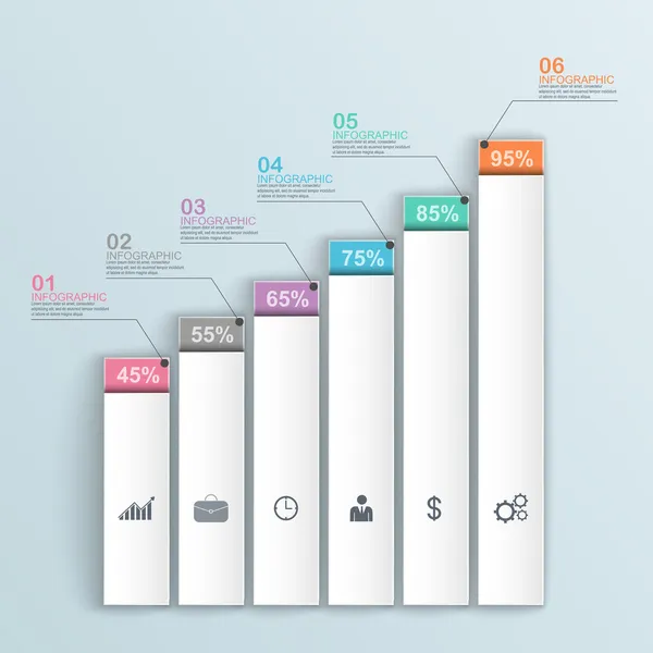 Absztrakt papír infographic — Stock Vector
