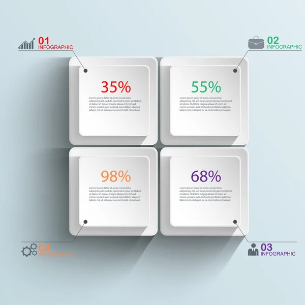 Abstrakte Papier-Infografik — Stockvektor