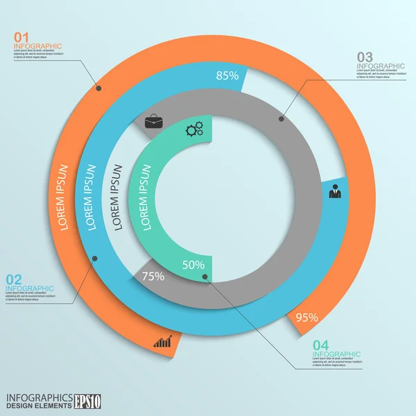 Abstraktní papíru infographic — Stockový vektor