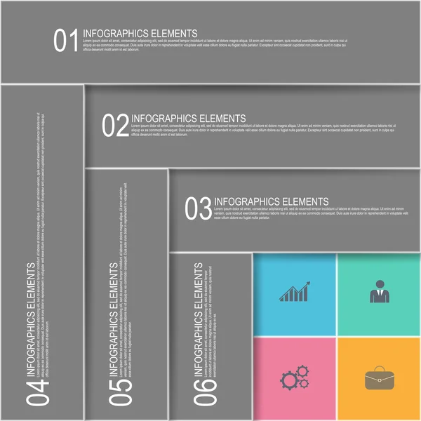 Infografía abstracta en papel — Vector de stock