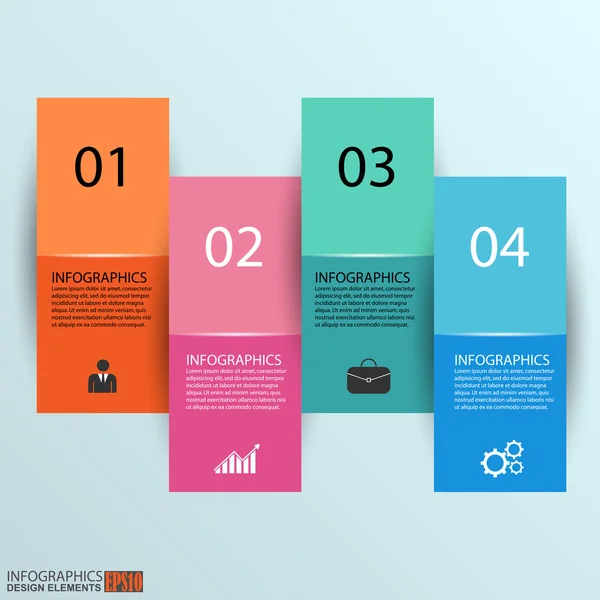 Abstracte papier infographic — Stockvector