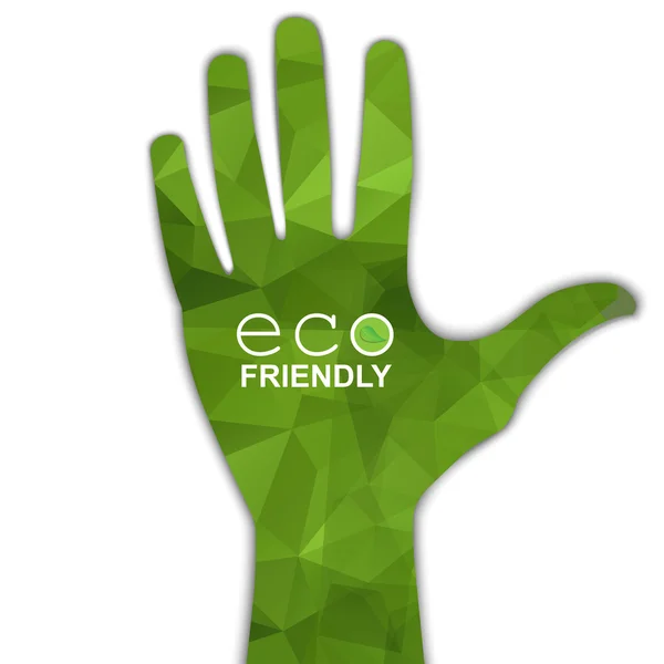 Hand eco symbol — Stock Vector