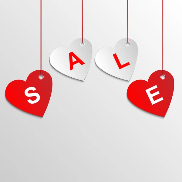 Heart sale tags — Stock Vector