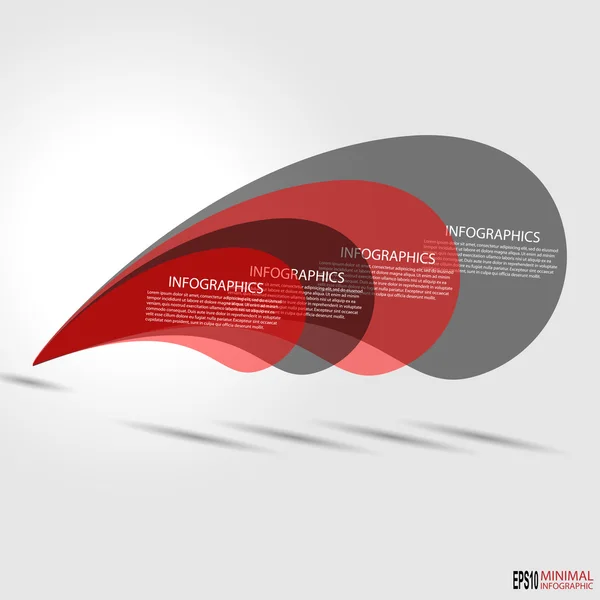 Templat desain vektor infografis - Stok Vektor