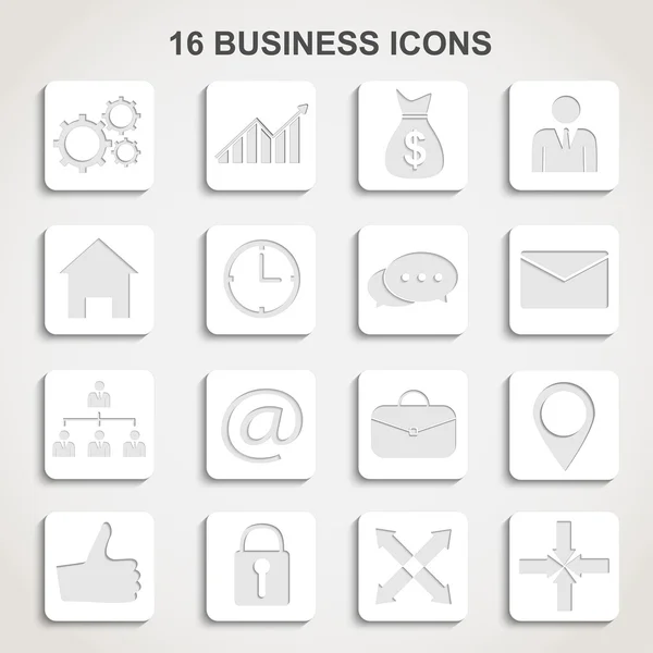 Définir des icônes d'affaires — Image vectorielle