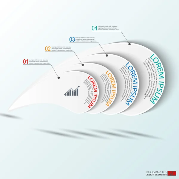 Infographics vektör tasarım şablonu — Stok Vektör