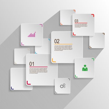 uzun bir gölge ile düz infographics