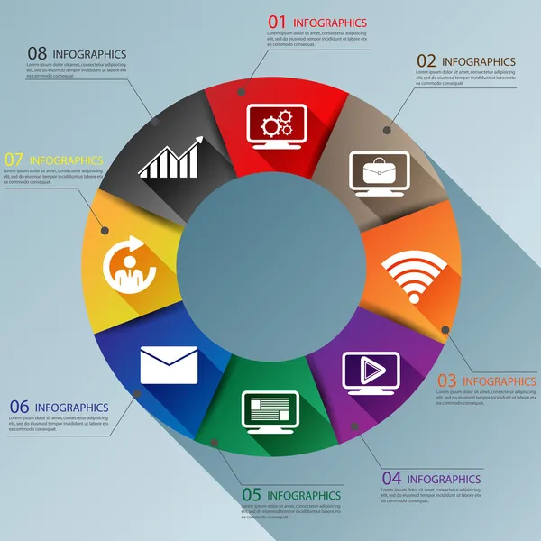 Infografía abstracta en papel — Archivo Imágenes Vectoriales