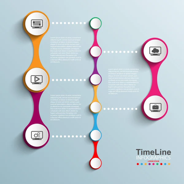 Plantilla de diseño Time Line — Vector de stock